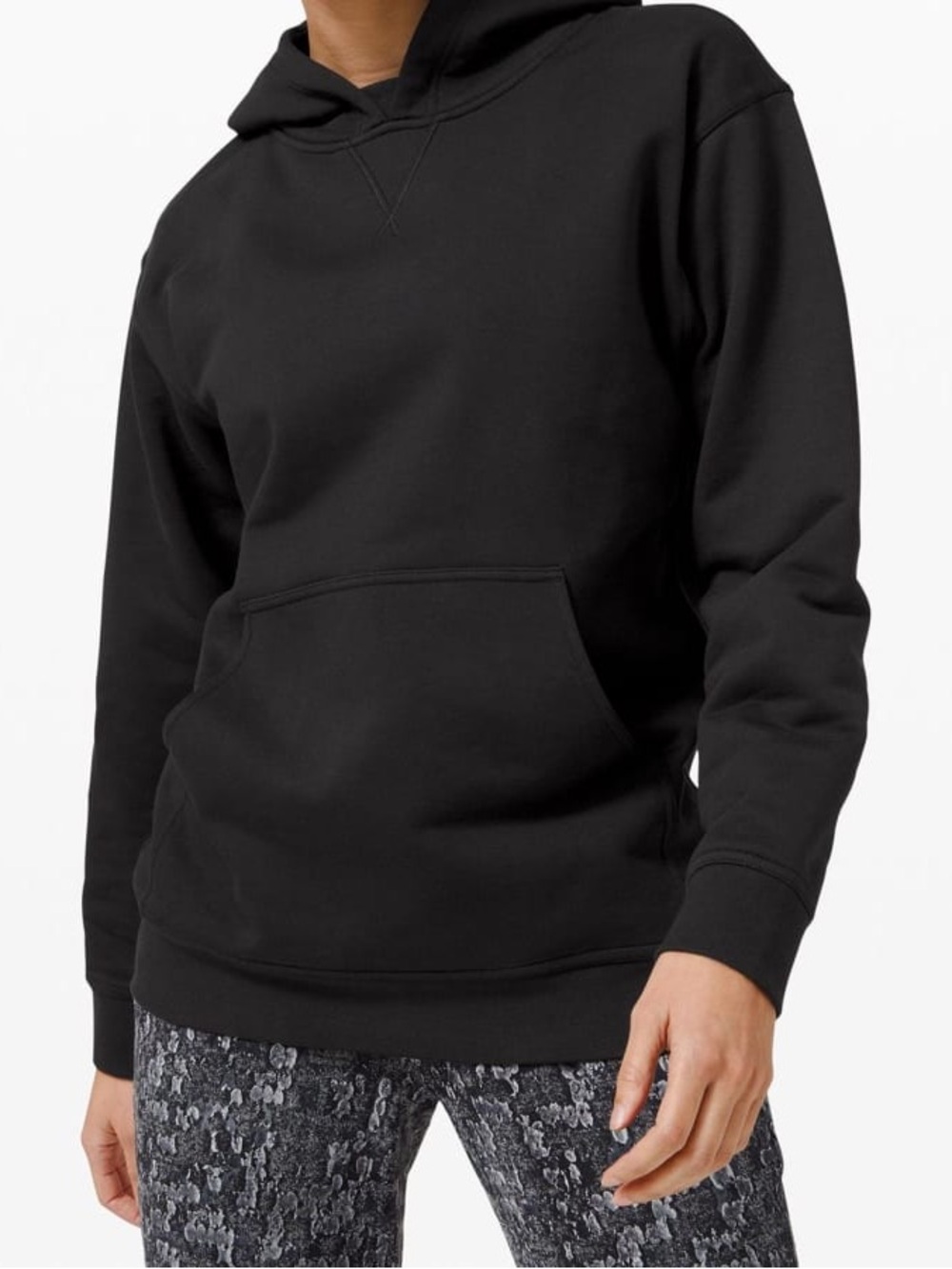 Lululemon All Yours Hoodie French Terry Black Size 6
